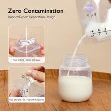 Momcozy Breastmilk Storing Bags, Milk Storing Bag Kit For Breastfeeding, Disposable Milk Storage Bag With 180ml Self Standing - 120 Count - View 10