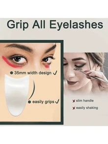 2 pezzi Applicatore per ciglie - Strumento per ciglie finte con larghezza di 35 mm e design a molletta in silicone, pinzette per ciglie finte, trucco, economico, decorazione della stanza, vanità, viaggio, camera da letto, accessori per il trucco, economico, riempimento calze, trucco, strumenti per il trucco, roba economica, regali, regali per donne, regali di Natale