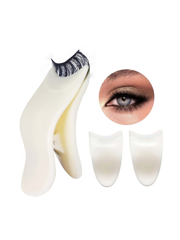 2 pezzi Applicatore per ciglie - Strumento per ciglie finte con larghezza di 35 mm e design a molletta in silicone, Pinzette per ciglie finte, Trucco, Economico, Decorazione della stanza, Vanità, Viaggio, Camera da letto, Accessori per il trucco