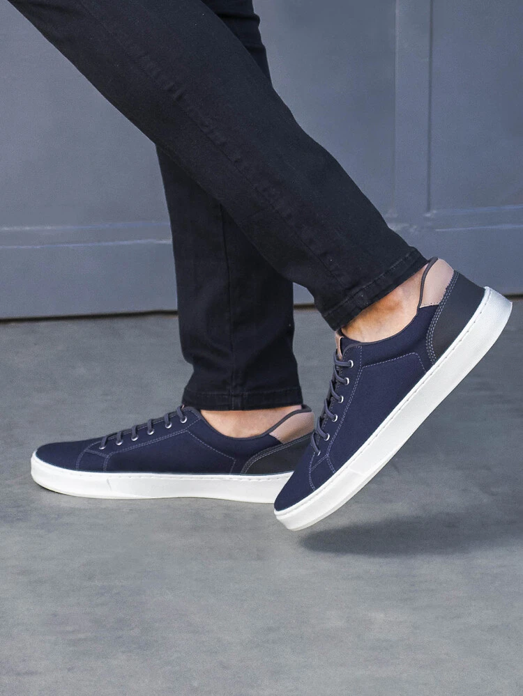 Men Sneakers - Navy Blue - View 2