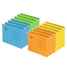 A4 Suspension Files 12 Pieces A4 Suspension File Files for Filing Cabinet A4 Suspension Files Suspension Files File Dividers with Tabs and Inserts for Files Classification, Office, School, Organization - Multicolor - View 2