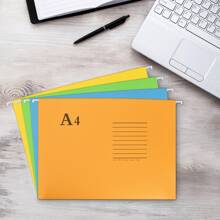 A4 Suspension Files 12 Pieces A4 Suspension File Files for Filing Cabinet A4 Suspension Files Suspension Files File Dividers with Tabs and Inserts for Files Classification, Office, School, Organization - Multicolor - View 7