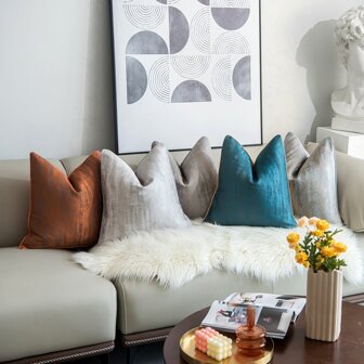 1 件涤纶抱枕套，多色中国风提花几何图案，极简北欧奢华，适用于客厅沙发、汽车、家居装饰、派对装饰，30x50cm/45x45cm/50x50cm/55x55cm/60x60cm（不含枕芯）