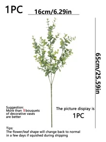 1入組人造桉樹長莖在花瓶適用於家庭,餐廳,客廳和臥室完美適合婚禮,DIY製作,生日派對和秋季季節 - 綠色 - 查看 2