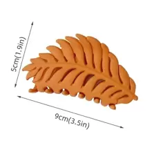 Leaf Shaped Matte Hair Clip, Practical Hair Accessory For Women Street - Army Green - View 7