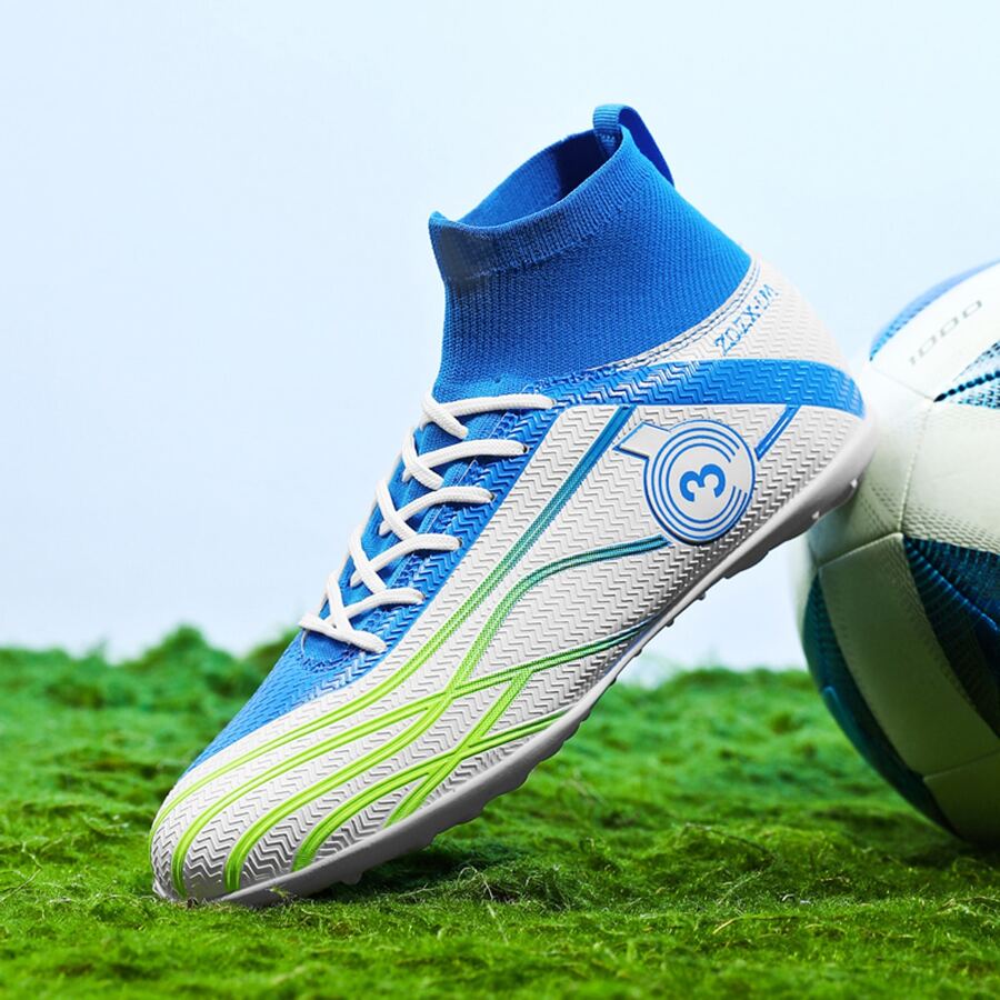 Unisex Wear-Resistant Rubber Sole Sports Training Soccer Shoes Plus Size Ronaldo  Cleats