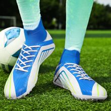 Unisex Wear-Resistant Rubber Sole Sports Training Soccer Shoes Plus Size Ronaldo  Cleats