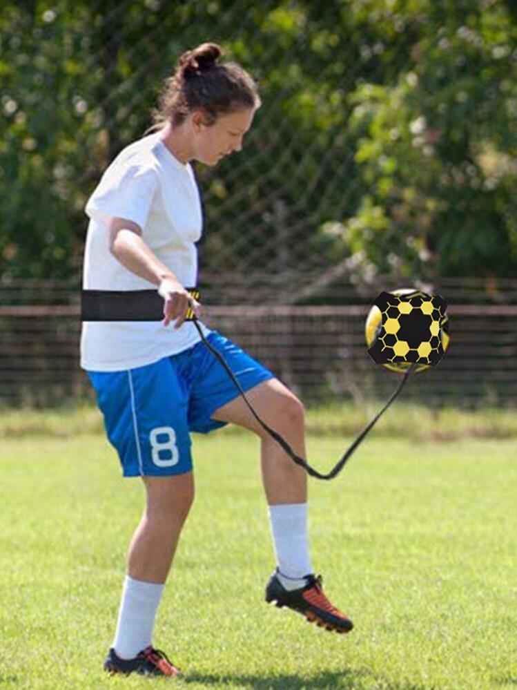 2pcs/set Soccer Training Equipment Bag And Training Strap - Black - View 1