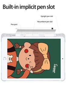 Đồ họa Hình hoạt hình Silicone Chống rơi Ốp tương thích với iPad - Nhiều màu - Xem 4