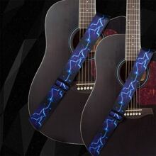 1 pieza Correa de guitarra con diseño de rayo, 100% correas de guitarra suaves, para guitarra eléctrica y acústica, correa de guitarra personalizada, limpiador de guitarra, bucle de guitarra