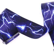 1 pieza Correa de guitarra con diseño de rayo, 100% correas de guitarra suaves, para guitarra eléctrica y acústica, correa de guitarra personalizada, limpiador de guitarra, bucle de guitarra