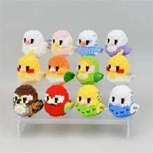 1pc/ Children Educational Toy Building Blocks 263 Pieces Micro Particle Little Bird Shaped Assembly Diy Home Decor Blocks