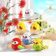 1pc/ Children Educational Toy Building Blocks 263 Pieces Micro Particle Little Bird Shaped Assembly Diy Home Decor Blocks