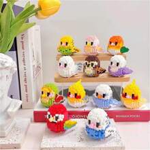 1pc/ Children Educational Toy Building Blocks 263 Pieces Micro Particle Little Bird Shaped Assembly Diy Home Decor Blocks