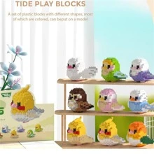 1pc/ Children Educational Toy Building Blocks 263 Pieces Micro Particle Little Bird Shaped Assembly Diy Home Decor Blocks