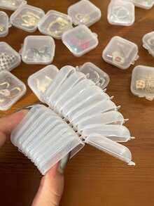 65入組透明便攜首飾類收納方形盒 - 無色 - 查看 2