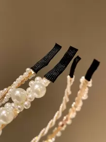 Bộ 5 chiếc kẹp tóc giả ngọc trai cho nữ, dùng làm vương miện, băng đô, vòng cài tóc, băng đô cài tóc, phụ kiện tóc, phụ kiện đội đầu. - trắng - Xem 4