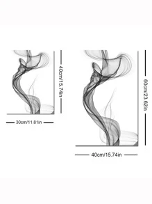 3pcs Trừu tượng Hút thuốc tranh sơn dầu Bức tranh Đen Trắng Nghệ thuật Áp phích In Tối giản Hiện đại Tranh treo tường Đối với Phòng khách Phòng ngủ Nhà  Đồ trang trí , Không khung - Màu be - Xem 3