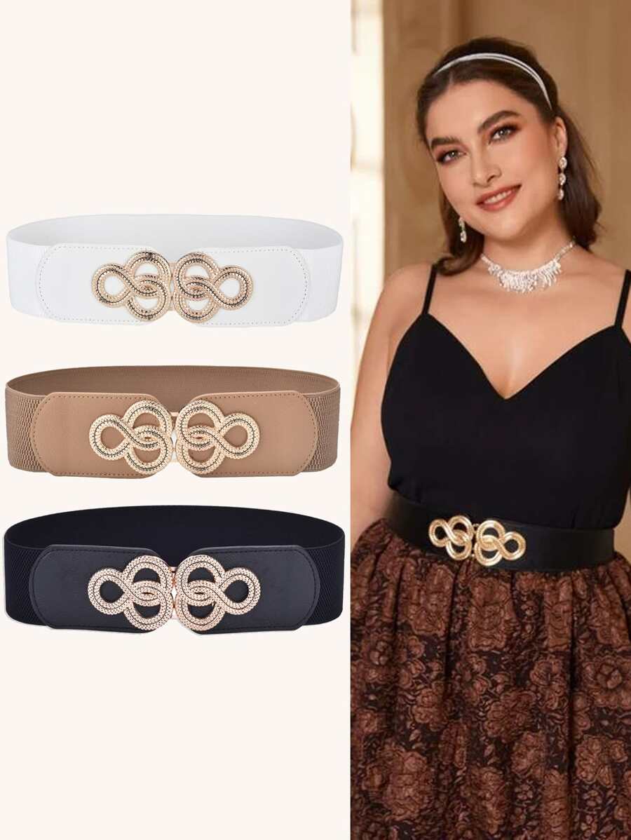 Thắt lưng khóa đối xứng - màu đen - Xem 1