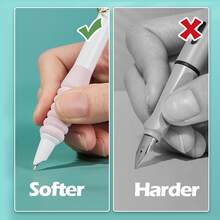 3 piezas con botón de pulsar de metal Bolígrafos con 30 piezas negro tinta recargas & suave Empuñadura de bolígrafo - Albaricoque - Ver 6