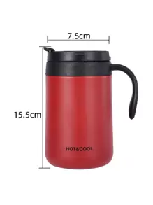 Caneca Copo Térmico Café Cerveja 500 Ml Inox Com Tampa Hot & Cool - Multicolorido - Visão 3