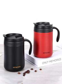 Caneca Copo Térmico Café Cerveja 500 Ml Inox Com Tampa Hot & Cool - Multicolorido - Visão 5