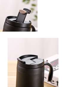 Caneca Copo Térmico Café Cerveja 500 Ml Inox Com Tampa Hot & Cool - Multicolorido - Visão 8