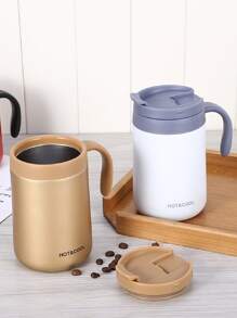 Caneca Copo Térmico Café Cerveja 500 Ml Inox Com Tampa Hot & Cool - Multicolorido - Visão 4