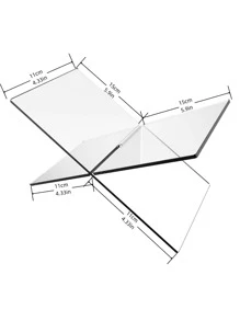 Acrylic Bookshelf, Acrylic X-shaped Bookshelf, Book Display Stand, Book Rack - White - View 4