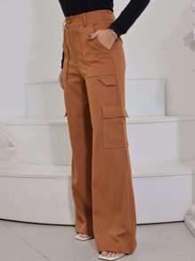 Women Pants - Brown - View 3