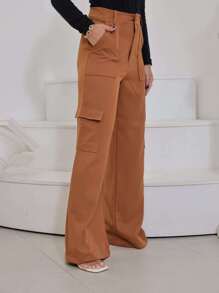 Women Pants - Brown - View 4