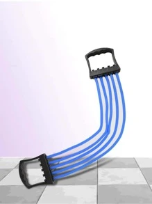 Adjustable Chest Expander With Detachable Tpr Tubes Multifunctional Elastic Resistance Bands For Shoulder And Back Exercise Home Fitness Equipment, Random Delivery - Blue - View 6