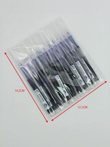 10 cái Cơ bản ABS Bút Gel , Đơn giản Bền chặt Gel Bóng lăn Bút mực Đối với Viết - Màu xanh lam - Xem 4