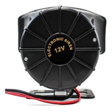 Sirena Con Altavoz 3 Tonos Pato Con Control Y Altavoz Patrulla Ambulancia - Negro - Ver 6