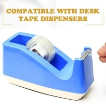 3 piezas 49 pies x 0.67 pulgadas Cinta transparente, cinta adhesiva transparente para empacar que se puede usar para empaquetar paquetes, envases, almacenamiento, cajas de cartón, hogar, oficina o escuela - transparente - Ver 3