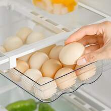 1個可掛式抽屜式雞蛋收納盒,帶隔板,可放冰箱,廚房蔬果組織器,適用於復活節 - 無色 - 查看 3