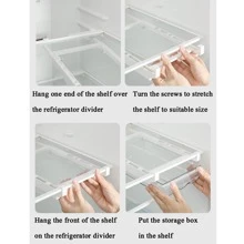 1個可掛式抽屜式雞蛋收納盒,帶隔板,可放冰箱,廚房蔬果組織器,適用於復活節 - 無色 - 查看 6