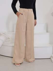 Women Pants - Màu be - Xem 4