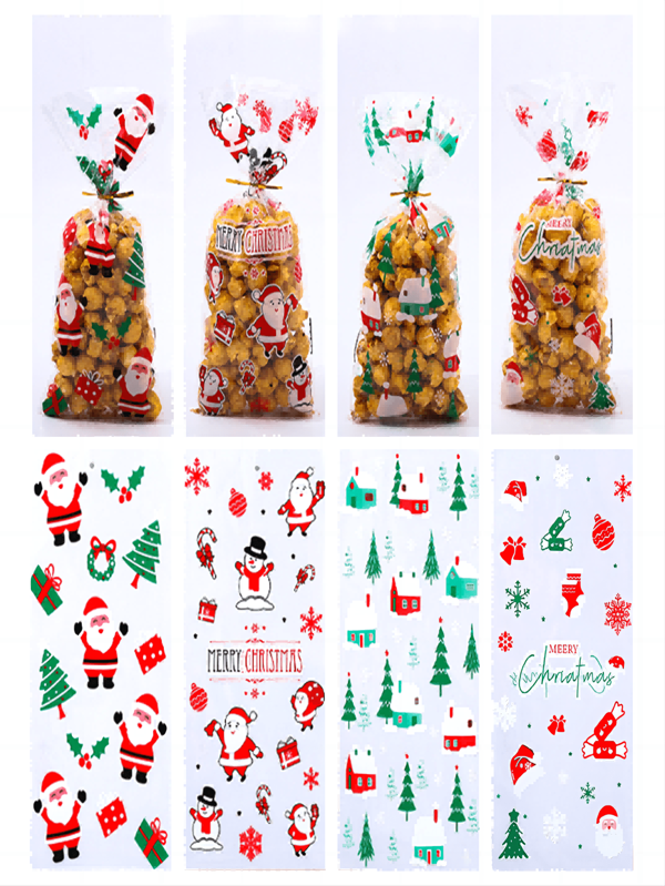 100pcs Random Color Daily Gift Packaging Bags, Candy Bags