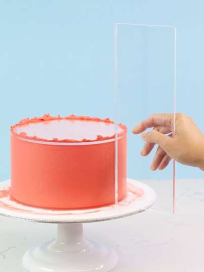 Acrylic Cake Scraper, Transparent Cake Icing Spatula, Rectangular Acrylic Cake Baking & Decorating Tool, Kitchen Supply