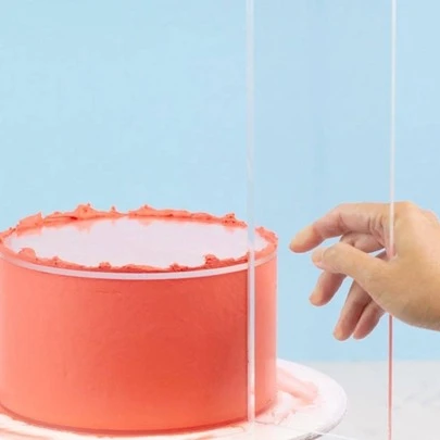 Dụng cụ cạo bánh Acrylic, thìa phết kem trong suốt, dụng cụ nướng và trang trí bánh Acrylic hình chữ nhật, đồ dùng nhà bếp