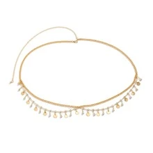 1 pieza Cadena para cintura 68cm dorado color - Dorado - Ver 2
