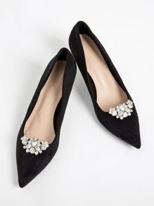 2pcs Rhinestone Decorative Shoe Clips