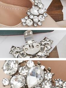 2pcs Rhinestone Decorative Shoe Clips