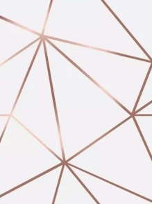 Papel de Parede 3D  Branco Gold 5 METROS x 45CM Adesivo Autocolante - Branco - Visão 4