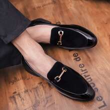 Set Of Feet Penny Loafers Men Business Dress Shoes Fashion Casual Shoes - Black - View 8