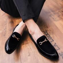 Set Of Feet Penny Loafers Men Business Dress Shoes Fashion Casual Shoes - Black - View 1