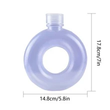 500ML Hình bánh rán Cốc nước Có thể mang đi Chống rò rỉ Bình nước , Thích hợp Đối với Con trai Và Cô gái Trường học Gia đình Ngoài trời Thể thao Cắm trại - Trong sáng - Xem 8