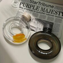 500ML Hình bánh rán Cốc nước Có thể mang đi Chống rò rỉ Bình nước , Thích hợp Đối với Con trai Và Cô gái Trường học Gia đình Ngoài trời Thể thao Cắm trại - Trong sáng - Xem 5