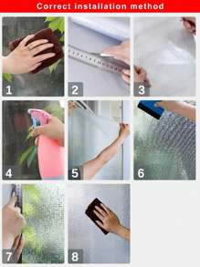 1入組顏色印刷靜電磨砂玻璃膜透明不透明窗戶膜